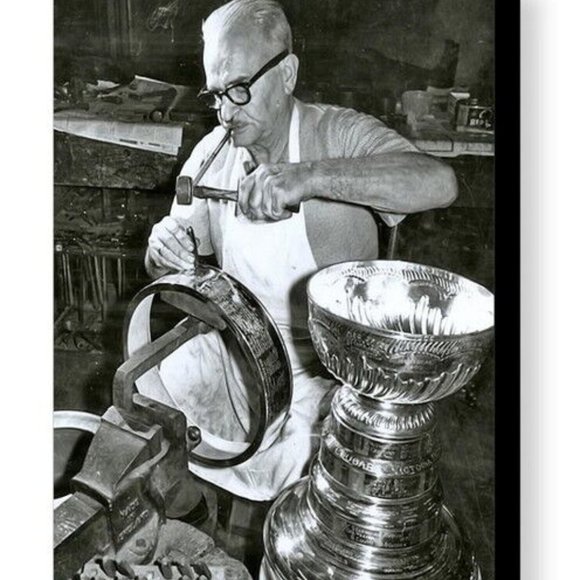 Rare Framed NHL Hockey Engraving The Stanley Cup Vintage Photo Big Giclée Print - Picture 1 of 1